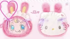 新品未使用　キティ×ベリエちゃん　フェイス形ポーチ　コラボメゾピアノSanrio