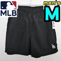 【新品】ドジャース　ハーフパンツ　M　メンズ　MLB公式　LA　黒　ナイロンのサムネイル