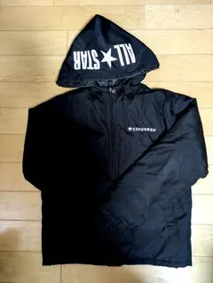 CONVERSE フード付きダウンコート ブラック 160