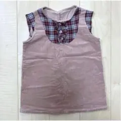 子供　キッズ　女の子　くすみ　ピンク　ベロア　トップス　秋　冬　服