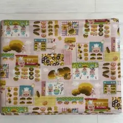 ⭐︎激レア⭐︎可愛いブタさんのパン屋柄　ピンク　シーチング？　110✖️125
