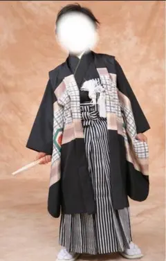 最終大幅値下げセール。七五三用 黒の和服セット