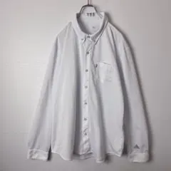 メ*2様 adidas GOLF メンズ　ゴルフウェア　長袖シャツ　鹿の子　古着