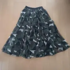 soeur 迷彩柄 チュール プリーツスカートのサムネイル