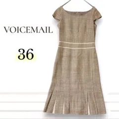 VOICEMAIL 日本製 ワンピース 半袖 フレアスカート 36 綺麗め