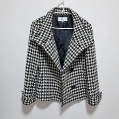 千鳥格子 ショートコート