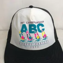 【US製】US古着　キャップ　メッシュ　トラッカーキャップ　89th　ABC　黒のサムネイル