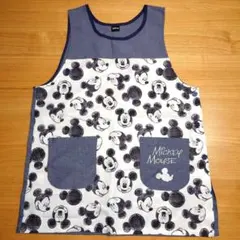 ミッキーマウス エプロン 2ポケット保育士幼稚園教諭介護士学生