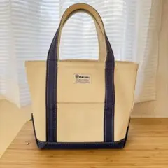 ORCIVAL キャンバストートバッグ アイボリー/ネイビー
