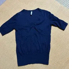 LUCA 半袖セーター　紺色　38 M 美品