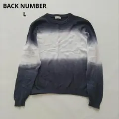 BACK NUMBER　ニットトレーナー　グラデーション　コットン　カジュアル