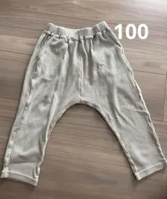 【GU】サマナルパンツ 100 リブ アイボリー