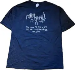 00s Y2K NINJA メッセージTシャツ オーバーサイズ ゆるだぼ