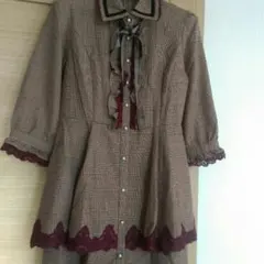 ☆axes襟付きチェックワンピース