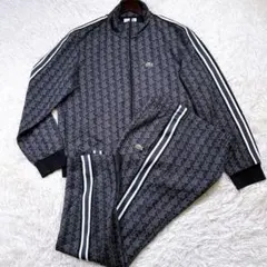 【最終値下げ】Lacoste ダイヤモンドパターン ジャージセットアップブラック 最終値下げ】Lacoste ダイヤモンドパターン ジャージセットアップ