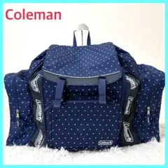 Coleman コールマン　リュック　バッグ　修学旅行　林間学校　青　ドットのサムネイル