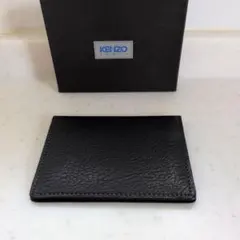 KENZO ブラックレザー カードケース　定期入