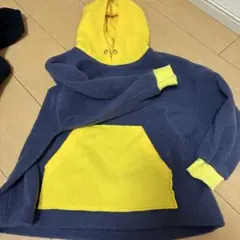 フリースジャケット パーカー　黄色と青　120