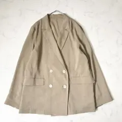 シーナリー メッシュジャケット ベージュ 金ボタン ダブルブレスト