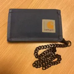 【再お値下げ】Carhartt 三つ折り財布 ネイビー チェーン付きのサムネイル