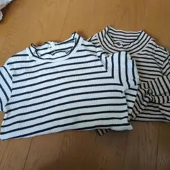 ストライプ 長袖カットソー120
