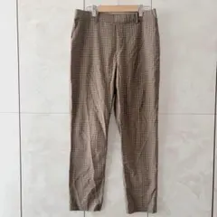 UNIQLO ユニクロ　EZYアンクルパンツ　チェック　L ストレッチ