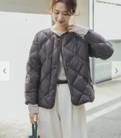 新品タグ付◉ チャコール　DOORS ライトダウンキルトショートブルゾン