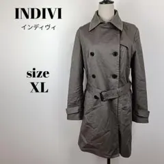 【a2077】INDIVI インディヴィ トレンチコート グレー系 42のサムネイル