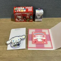シナモロール　チョコボックス　アクリルブローチ　コースター　3点セット