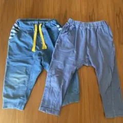 100サイズ 青系パンツ2枚セット