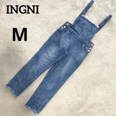 イング　INGNI オーバーオール　オールインワン　サロペット　M ブルー