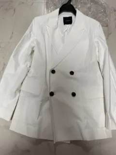 N.O.R.C ホワイト ダブルブレスト テーラードジャケット