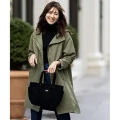 シューラルー フード付き ミリタリーコート Lサイズ カーキ オリーブグリーン