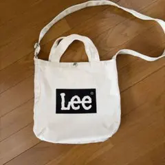 Lee ロゴ入り アイボリー 2wayショルダーバッグ