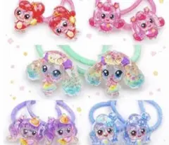 キラキラ キャラクター ヘアゴム 女の子 5点セット【新品、未使用】