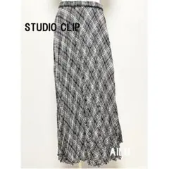 STUDIO CLIP　スカート　F　ブラック×ホワイト