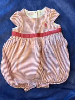 Ralph Lauren ストライプロンパース 6M 70サイズ（女児）