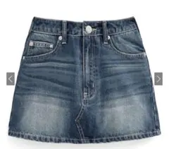 【新品タグ付き】S インパン裏地付きデニムミニスカート　cu536 インディゴ