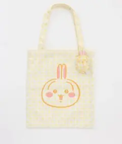トーキングヘッズ ちいかわ チェックシリーズ トートバッグ チャーム付き うさぎ