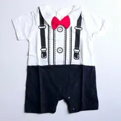 ベビー服 フォーマル 半袖 蝶ネクタイ セレモニー ロンパース 60
