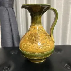 イタリア製 ヴィンテージ 陶器 花瓶 ピッチャー ピンク レトロ