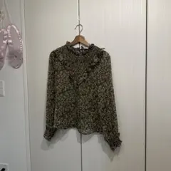ZARA 花柄シースルートップス