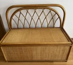 ꧁籐家具꧂収納付ラタンベンチ 長椅子 いす イス チェア スペース 昭和レトロ 楽天市場】籐 収納ベンチ クッション付 幅90cm （ 送料無料