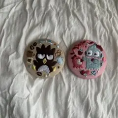 サンリオ　刺繍缶バッジ　2点セット