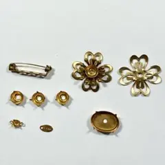 アクセサリー製作用 ゴールドパーツセット