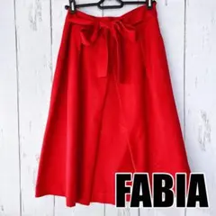 ファビア FABIA 赤 フレアスカート リボン付き サイズ:11 L相当のサムネイル