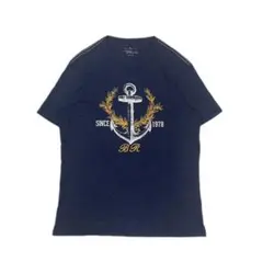 BANANA REPUBLIC グラフィックTシャツ L ネイビー アンカーロゴ