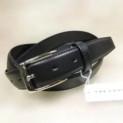 タケオキクチ 日本製 黒 シュリンクレザーベルト 牛革 THE SHOP TKのサムネイル