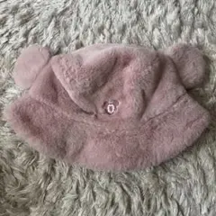 ミッキーマウス　ボアハット　ピンク