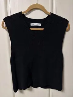 ZARA ブラック ニットベスト M